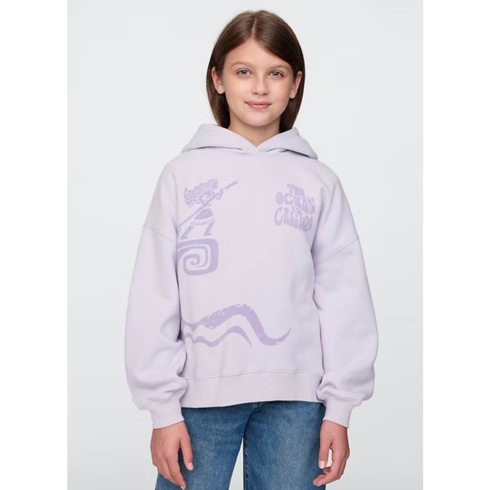 NEW Gap × Disney Kids SZ LARGE VintageSoft Oversized Hoodie Purple